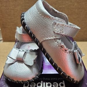 Pediped Silver MaryJanes
